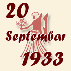 Devica, 20 Septembar 1933.