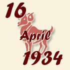 Ovan, 16 April 1934.