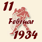 Vodolija, 11 Februar 1934.