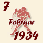 Vodolija, 7 Februar 1934.