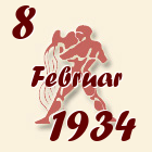 Vodolija, 8 Februar 1934.