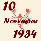 Škorpija, 10 Novembar 1934.