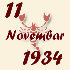 Škorpija, 11 Novembar 1934.