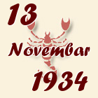 Škorpija, 13 Novembar 1934.