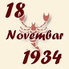 Škorpija, 18 Novembar 1934.