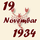 Škorpija, 19 Novembar 1934.