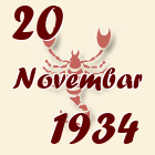 Škorpija, 20 Novembar 1934.