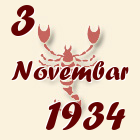 Škorpija, 3 Novembar 1934.