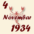 Škorpija, 4 Novembar 1934.