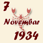 Škorpija, 7 Novembar 1934.