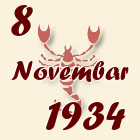 Škorpija, 8 Novembar 1934.