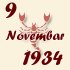 Škorpija, 9 Novembar 1934.