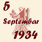 Devica, 5 Septembar 1934.