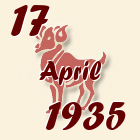 Ovan, 17 April 1935.