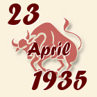 Bik, 23 April 1935.