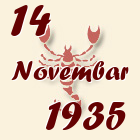 Škorpija, 14 Novembar 1935.