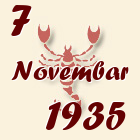 Škorpija, 7 Novembar 1935.