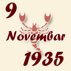 Škorpija, 9 Novembar 1935.