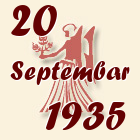 Devica, 20 Septembar 1935.