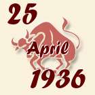 Bik, 25 April 1936.