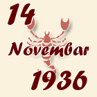 Škorpija, 14 Novembar 1936.