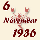 Škorpija, 6 Novembar 1936.
