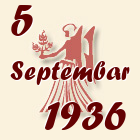 Devica, 5 Septembar 1936.