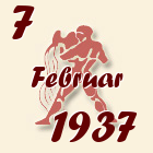 Vodolija, 7 Februar 1937.