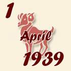 Ovan, 1 April 1939.
