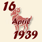 Ovan, 16 April 1939.