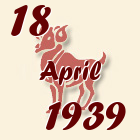 Ovan, 18 April 1939.