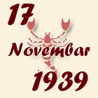 Škorpija, 17 Novembar 1939.