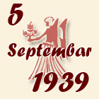 Devica, 5 Septembar 1939.