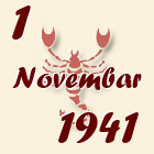 Škorpija, 1 Novembar 1941.