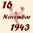 Škorpija, 16 Novembar 1943.
