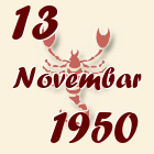 Škorpija, 13 Novembar 1950.