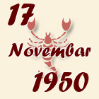 Škorpija, 17 Novembar 1950.