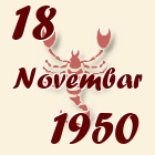 Škorpija, 18 Novembar 1950.