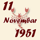 Škorpija, 11 Novembar 1951.