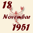 Škorpija, 18 Novembar 1951.