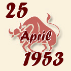 Bik, 25 April 1953.