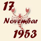 Škorpija, 17 Novembar 1953.
