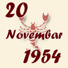 Škorpija, 20 Novembar 1954.
