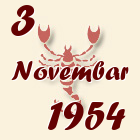 Škorpija, 3 Novembar 1954.