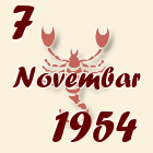 Škorpija, 7 Novembar 1954.
