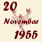 Škorpija, 20 Novembar 1955.