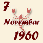 Škorpija, 7 Novembar 1960.