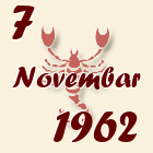 Škorpija, 7 Novembar 1962.