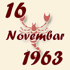 Škorpija, 16 Novembar 1963.