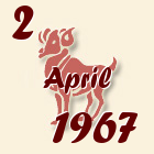 Ovan, 2 April 1967.